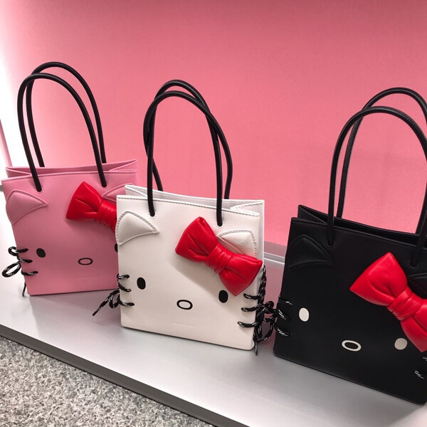 2020超限定 バレンシアガ偽物【バレンシアガ&Hello Kittyコラボ】Shopping Tote XXS black